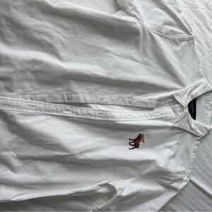 Abercrombie & Fitch White Casual Button Down Shirt